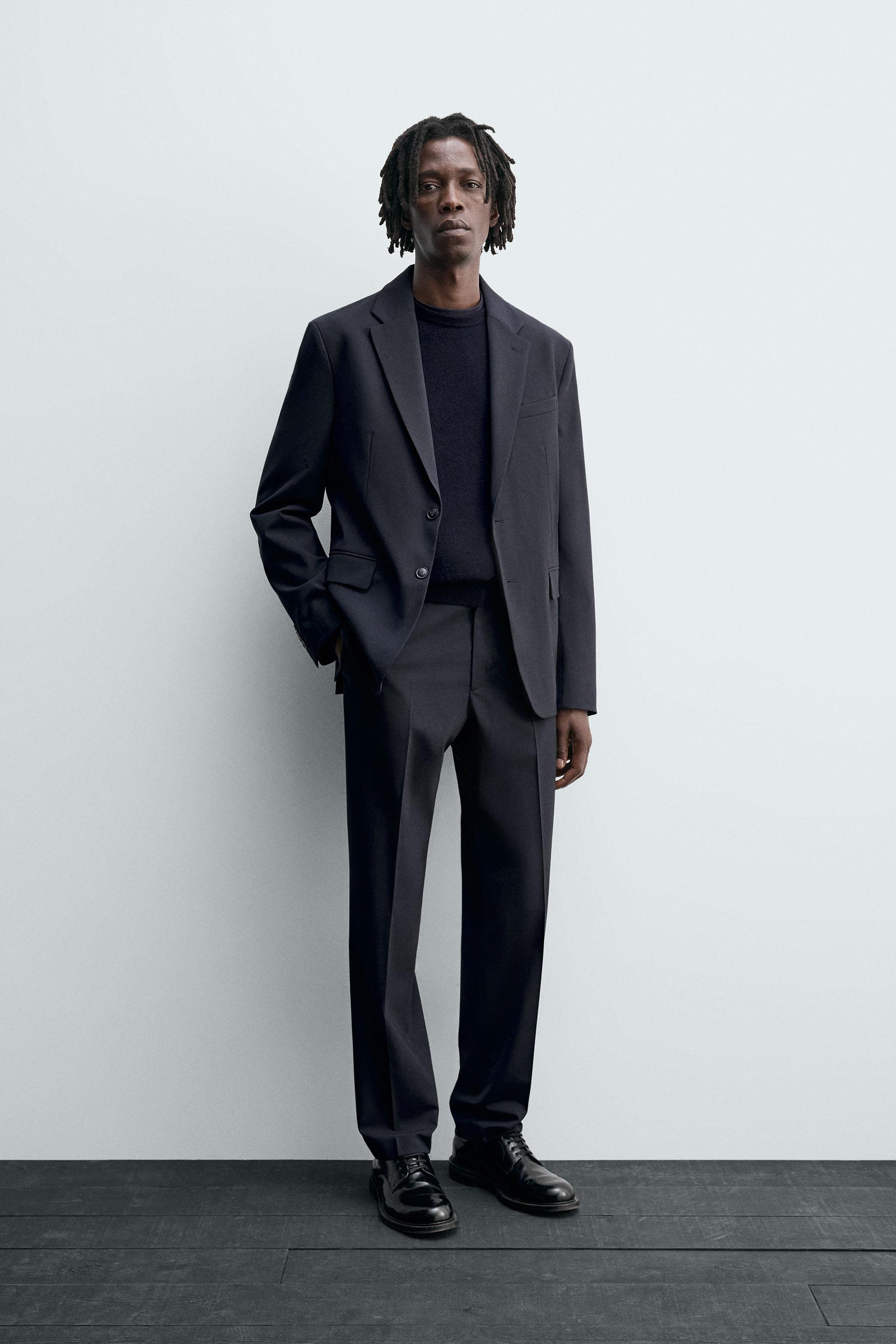 ウールスーツブレザー - ネイビーブルー | ZARA Japan / 日本