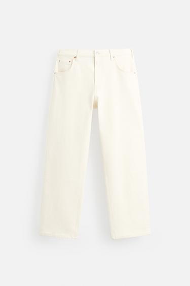 JEAN RELAXED FIT AJUSTABLE - Blanc cassé de Zara