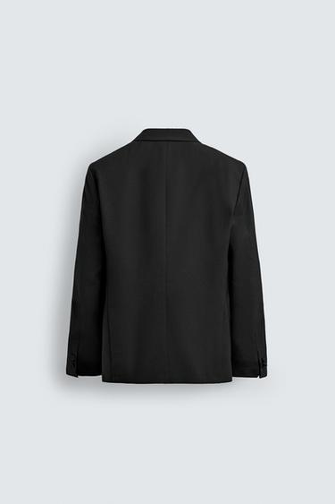 DOUBLE-BREASTED TUXEDO-STYLE BLAZER - Black by Zara - Image 8