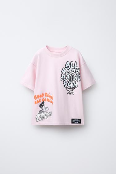 GRAFFITI PRINT T-SHIRT - Pink by Zara