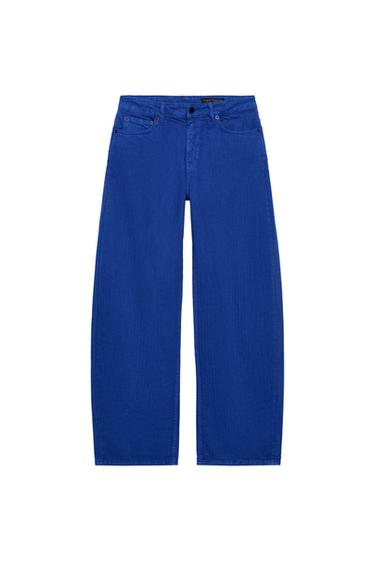 ZW COLLECTION MID-WAIST BARREL JEANS - Light blue by Zara