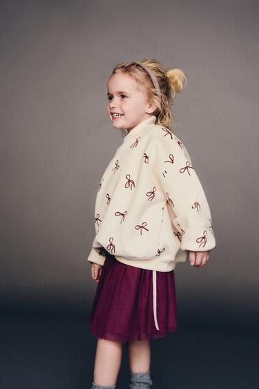 FALDA TUL BANDA LATERAL - Burgundy de Zara