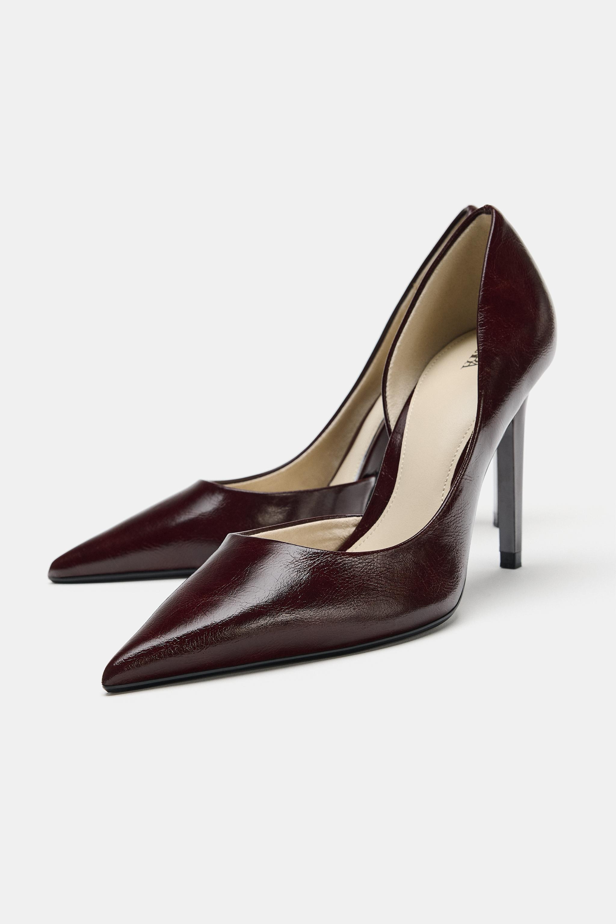 PATENT-EFFECT HEELS