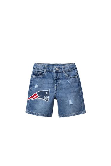 Zara PATRIOTS © NFL DENIM SHORTS - Mid-blue - Image 0