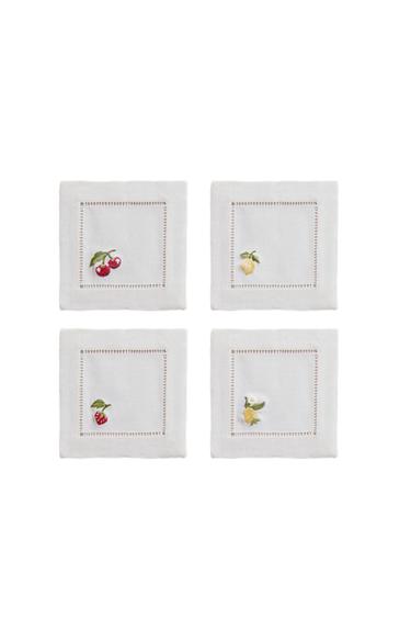PACK OF FRUIT RAMIE COASTERS (PACK OF 4) - خَام الخاص بـ Zara
