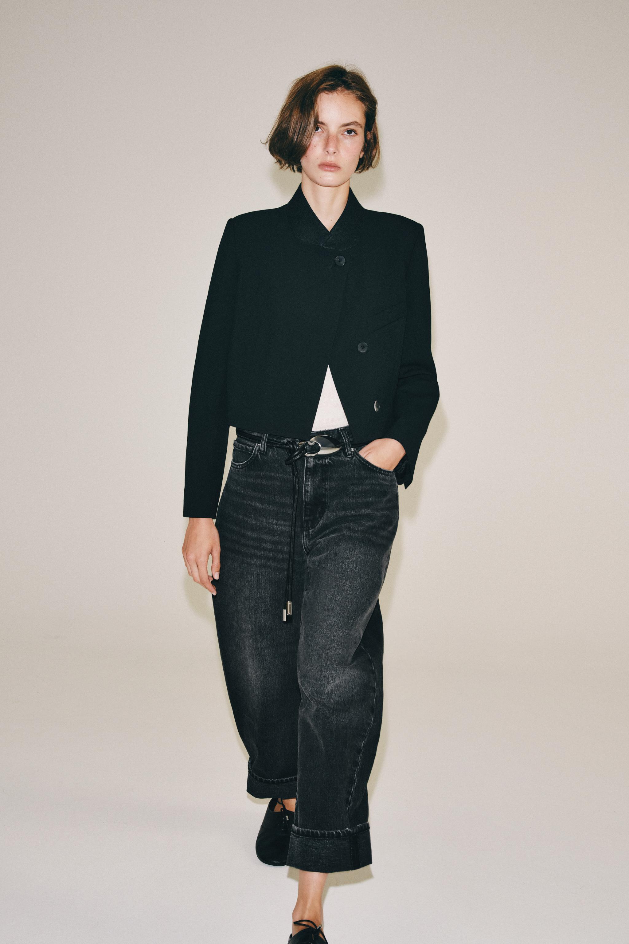 ZW COLLECTION MID-RISE CUFFED BALLOON JEANS