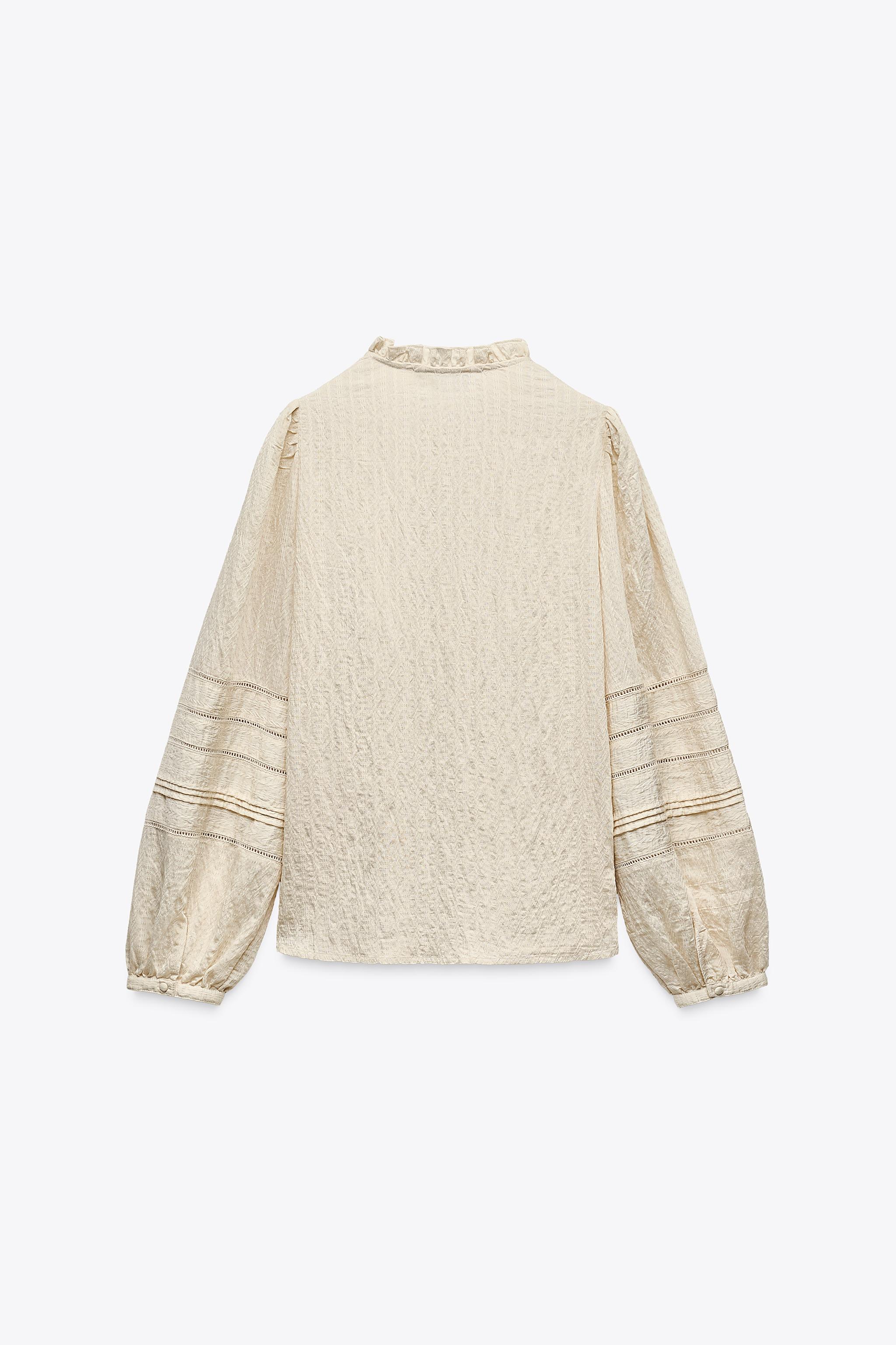 レーストリム ロマンティックシャツ - エクリュ | ZARA Japan / 日本