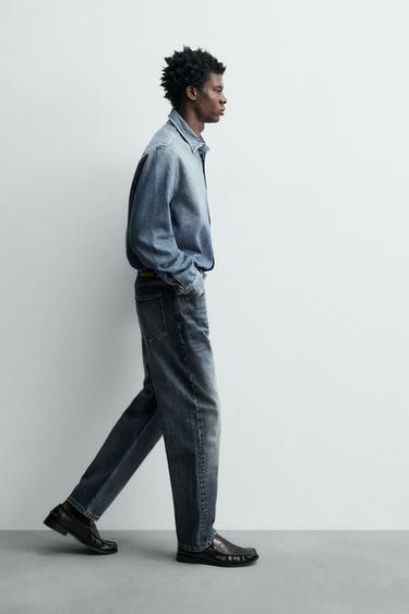 STRAIGHT ANKLE FIT JEANS - Mid-blue by Zara - Image 5