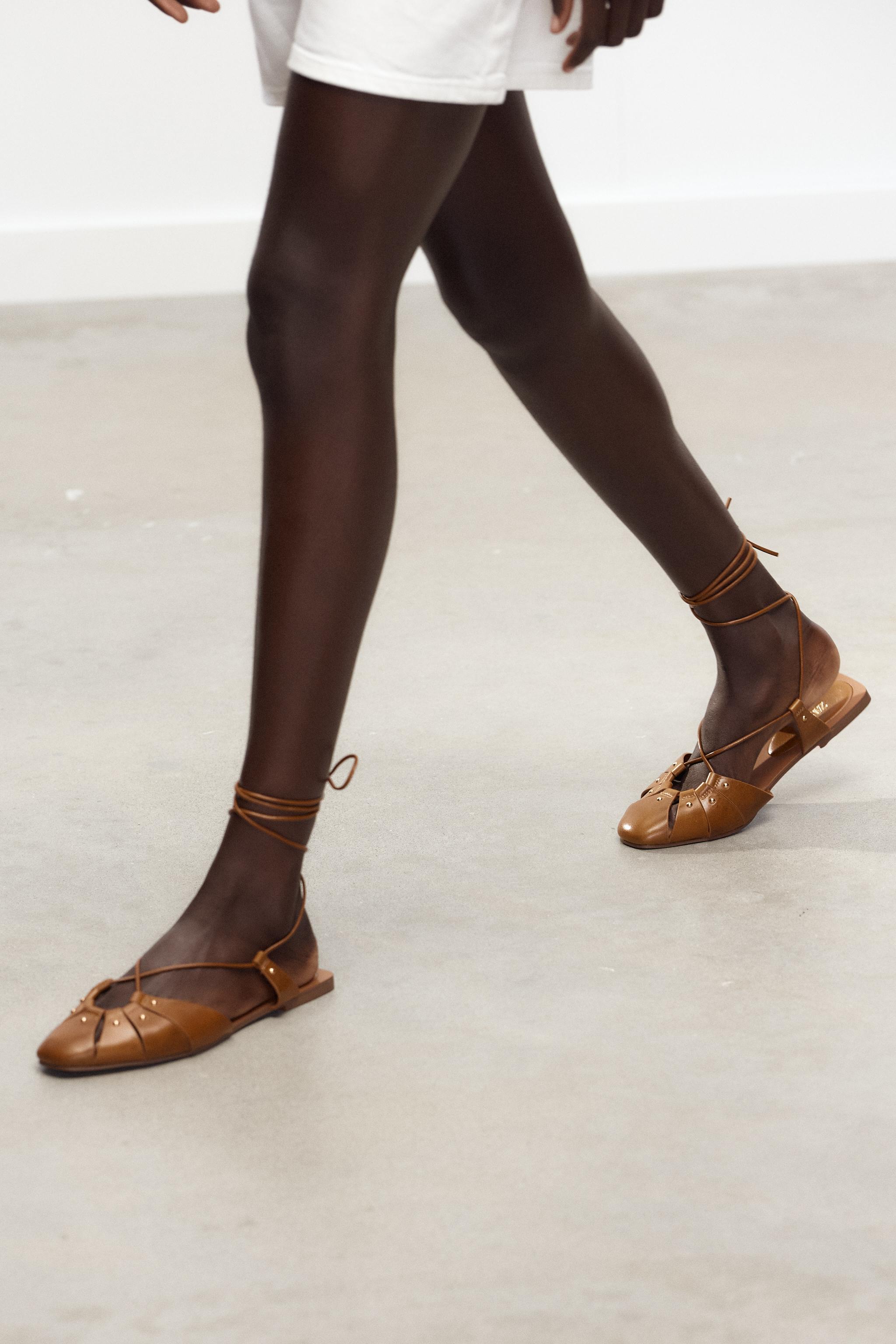 Sandalias Planas Zapatos Rosa Palo Zara Sandalias Planas