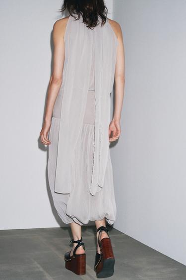 BALLOON MIDI SKIRT - Pearl grey by Zara - Image 2