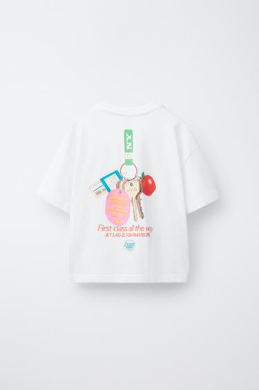 PRINTED T-SHIRT - White by Zara - Image 1