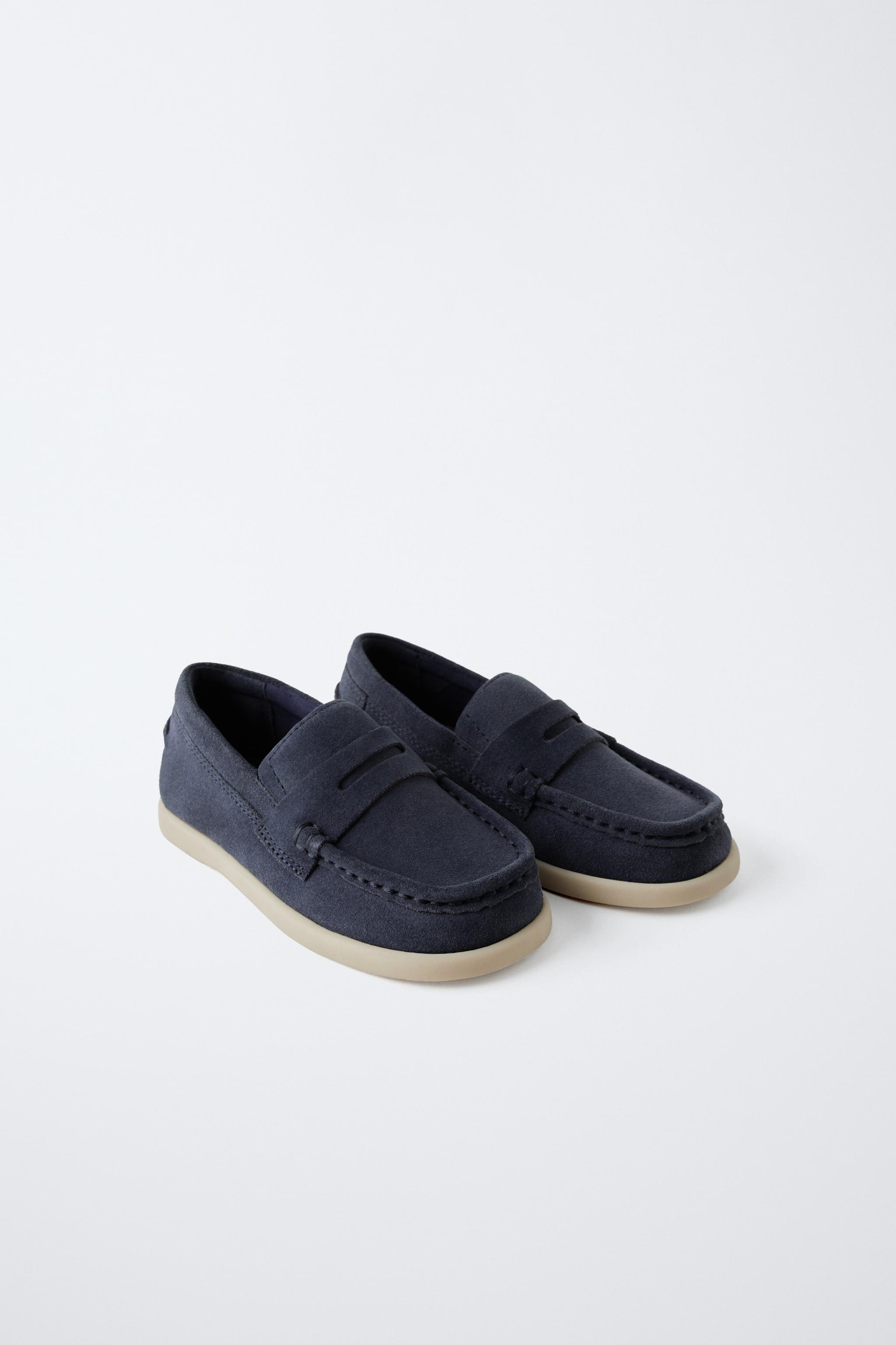 レザー ペニー ローファー - ブルー | ZARA Japan / 日本