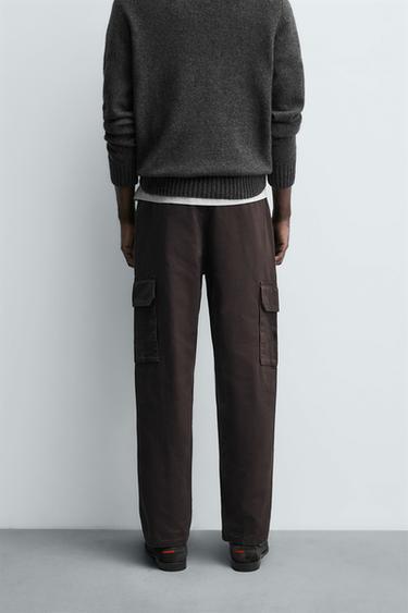 TWILL CARGO TROUSERS - Chocolate by Zara - Image 2