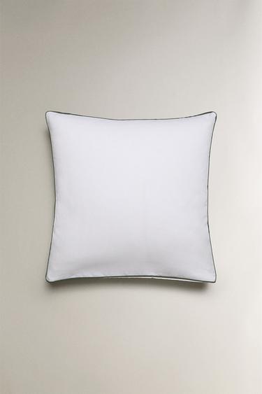 PILLOWCASE WITH PIQUÉ PIPING - Dark grey by Zara - Image 1