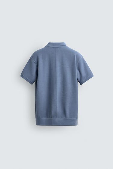 POLO PIQUÉ REGULAR FIT - Bleu de Zara - Image 7