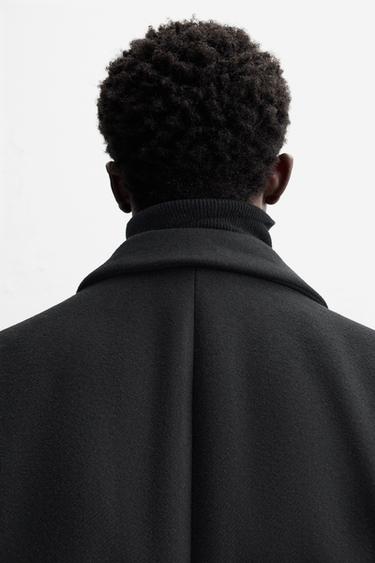 WOOL BLEND COAT - Black by Zara - Image 5