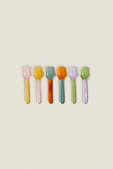 PACK MET VEELKLEURIGE BOROSILICAAT IJSLEPELTJES (6-PACK) - Groen van Zara