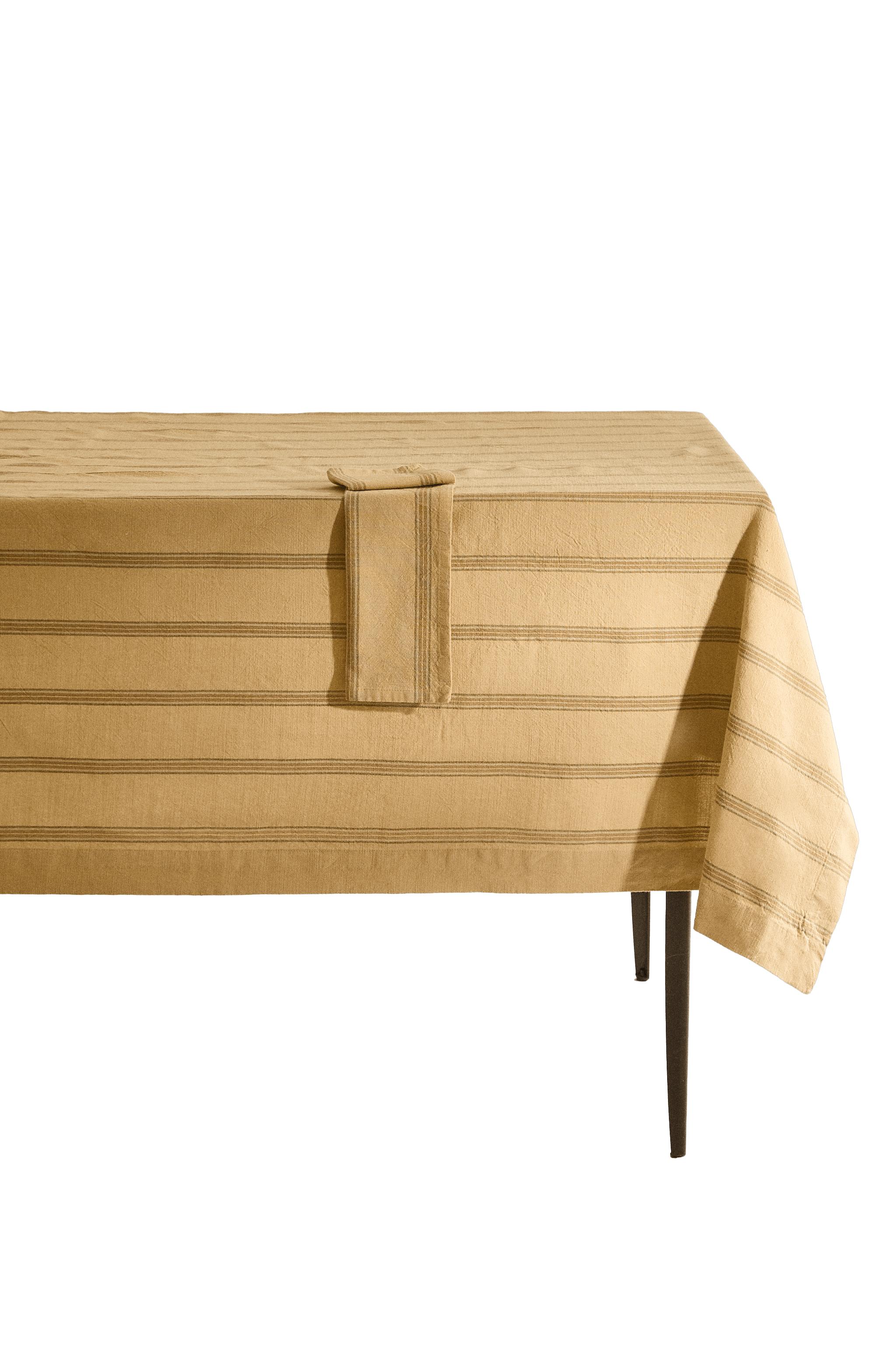 DYED THREAD STRIPED TABLECLOTH - Mustard | ZARA United States