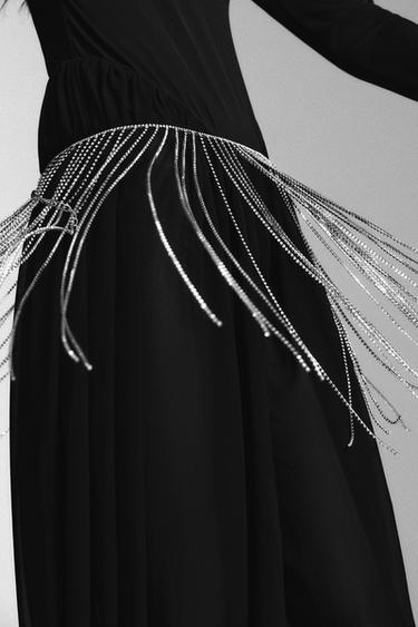 SKIRT-STYLE RHINESTONE BELT - Silver by Zara - Image 2