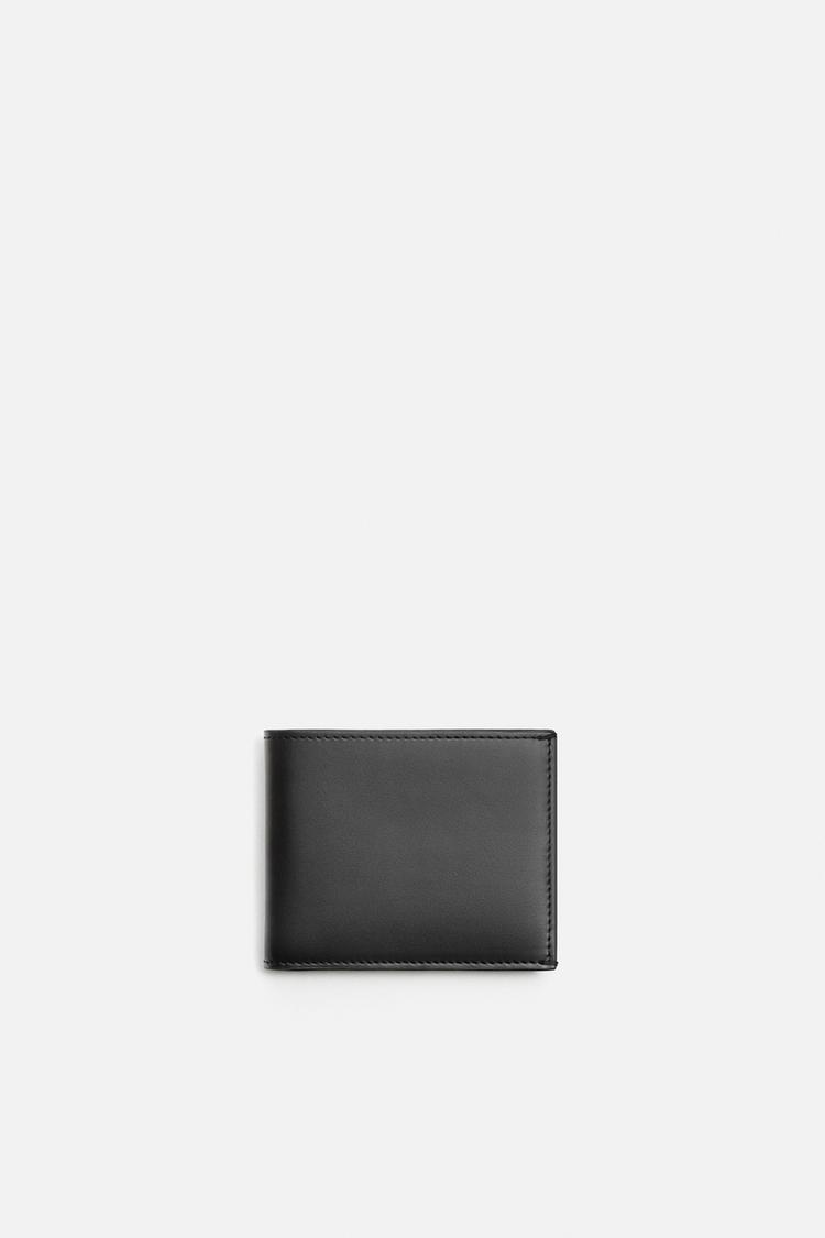 CARTERA PIEL Negro ZARA Chile