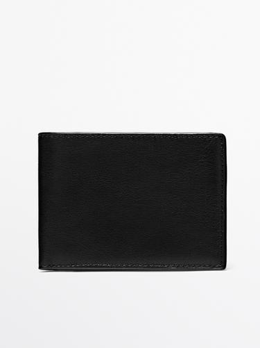 Cartera apaisada piel napa - Negro de Zara - Imagen 0
