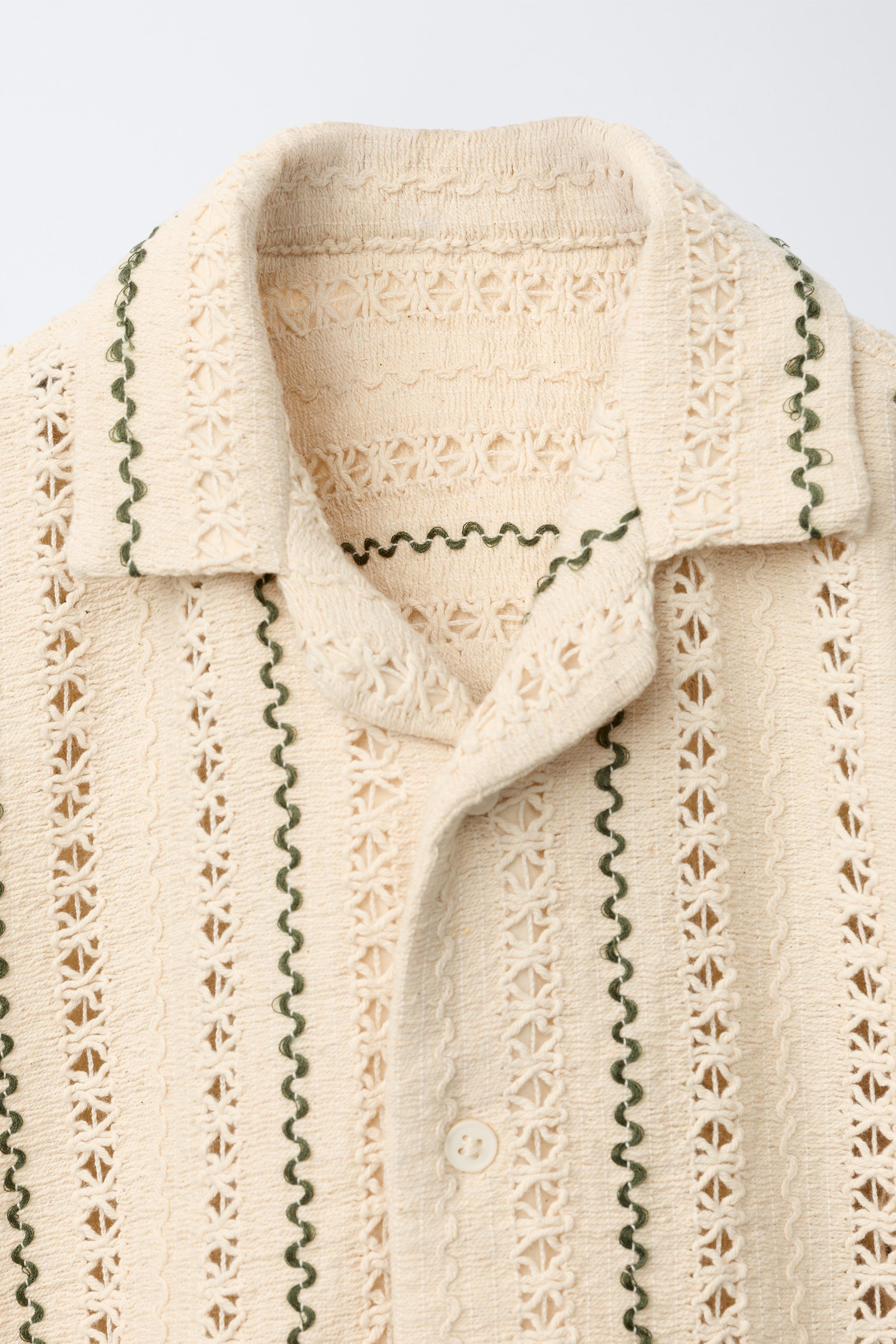 CHEMISE EN MAILLE À RAYURES
