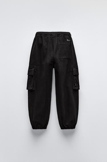 PANTALON DE JOGGING CARGO - Noir de Zara - Image 1