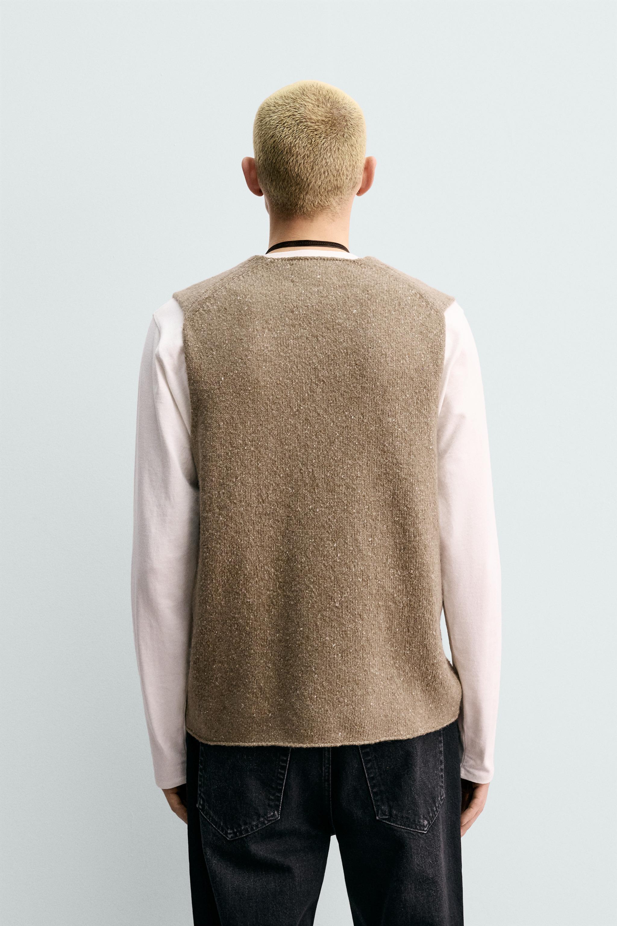 ORIGINS FLECKED KNIT VEST - Beige | ZARA South Africa