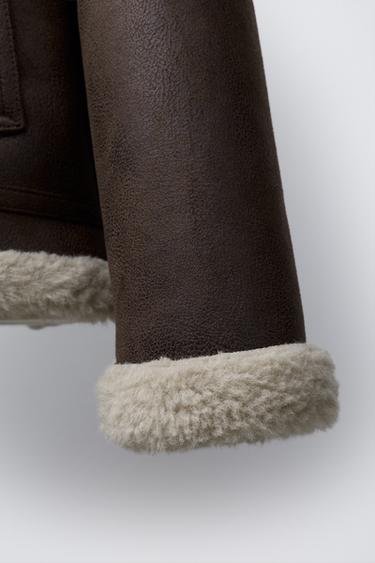 DOUBLE-FACED JACKET - Brown by Zara - Image 4
