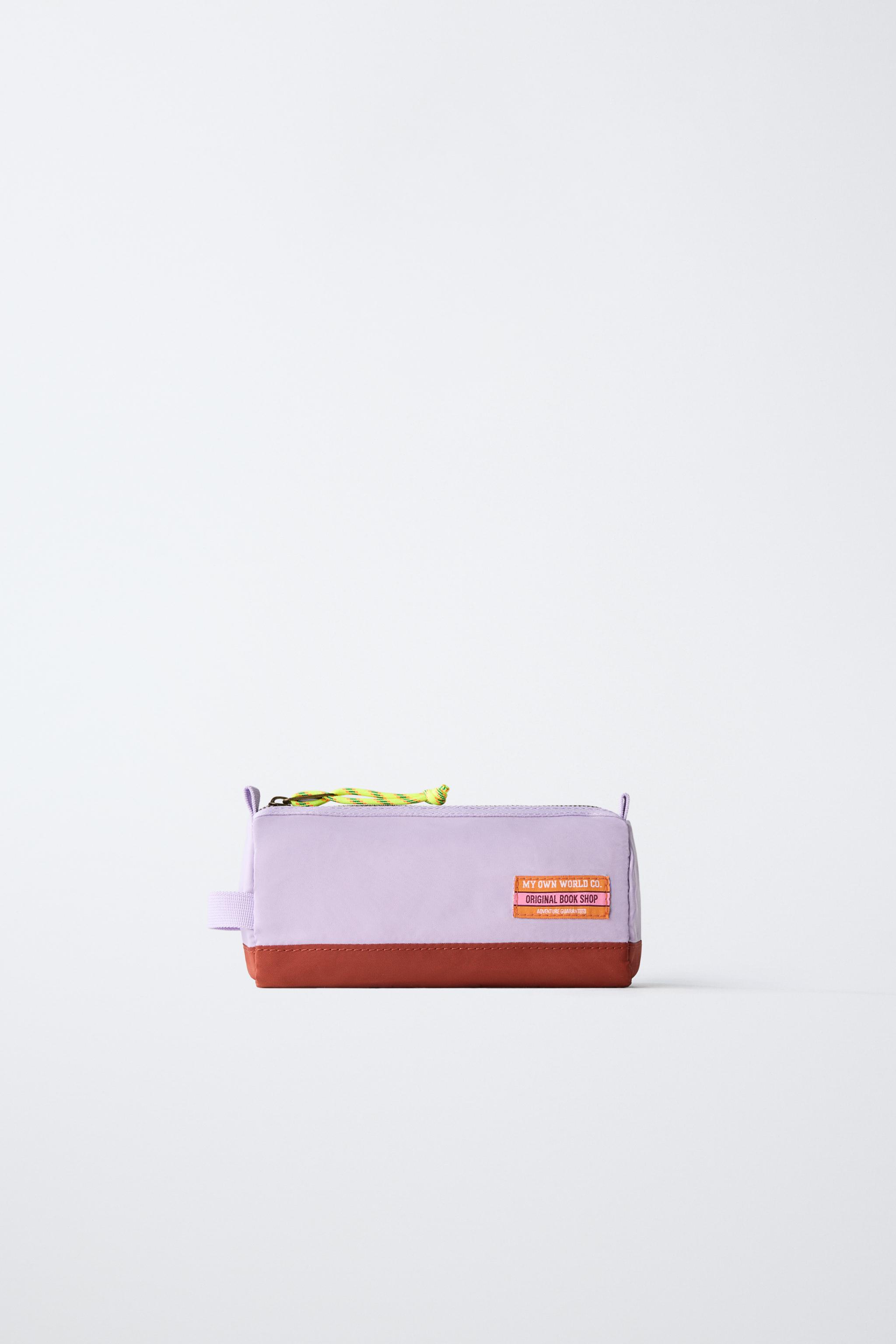 COLOR BLOCK TOILETRY BAG — Lilac