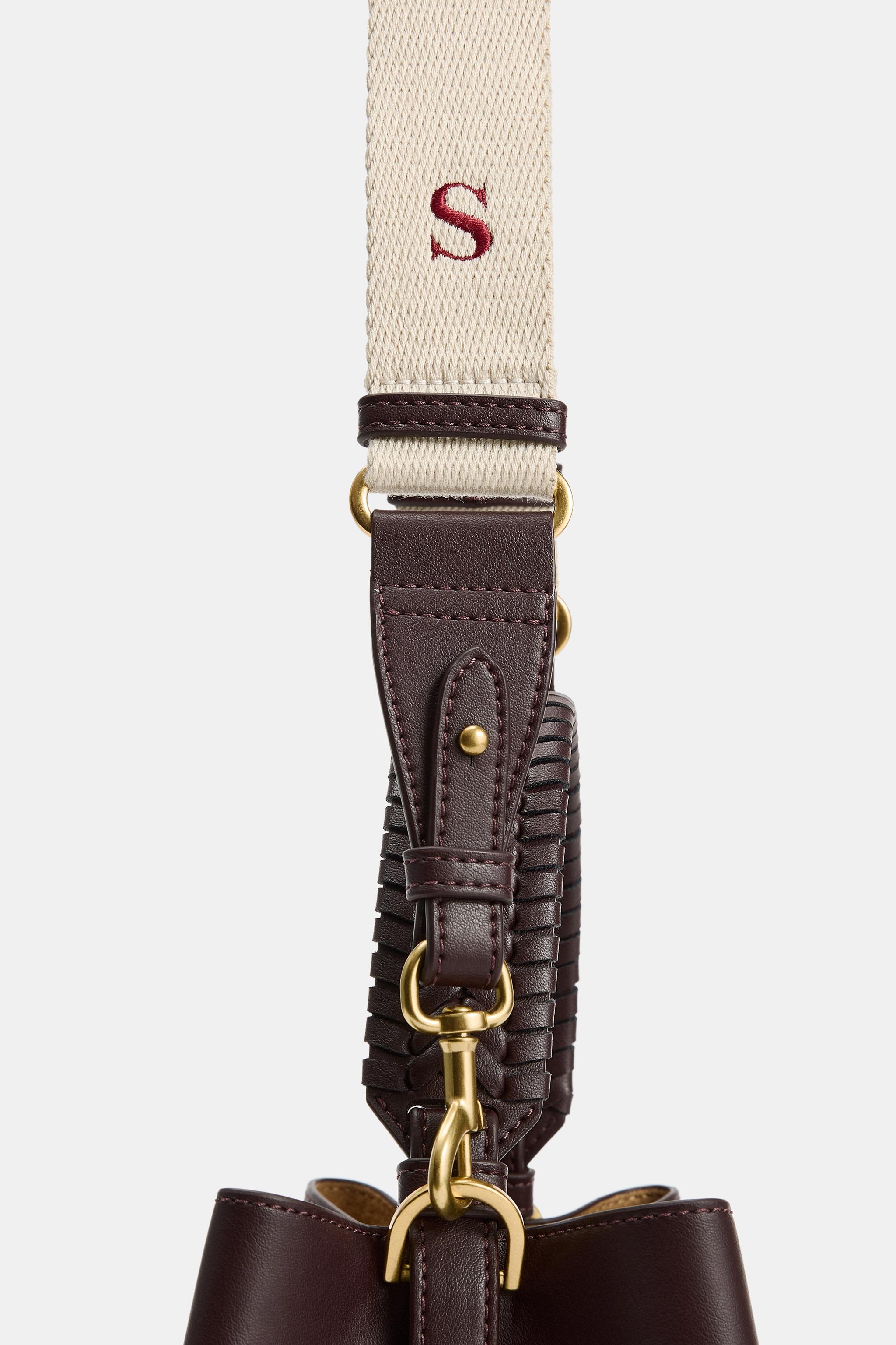 BRAIDED HANDLE HANDBAG - Burgundy Red | ZARA United States