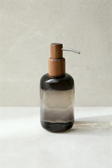 DISTRIBUTEUR SAVON ACACIA VERRE DÉGRADÉ - Gris foncé de Zara - Image 5