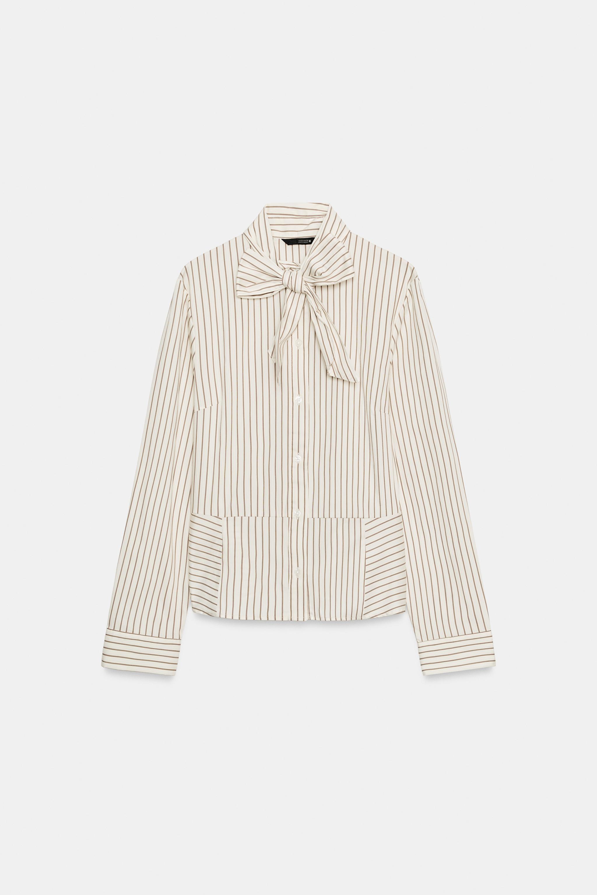Zara Fiyonklu Peplum Gömlek görsel 6