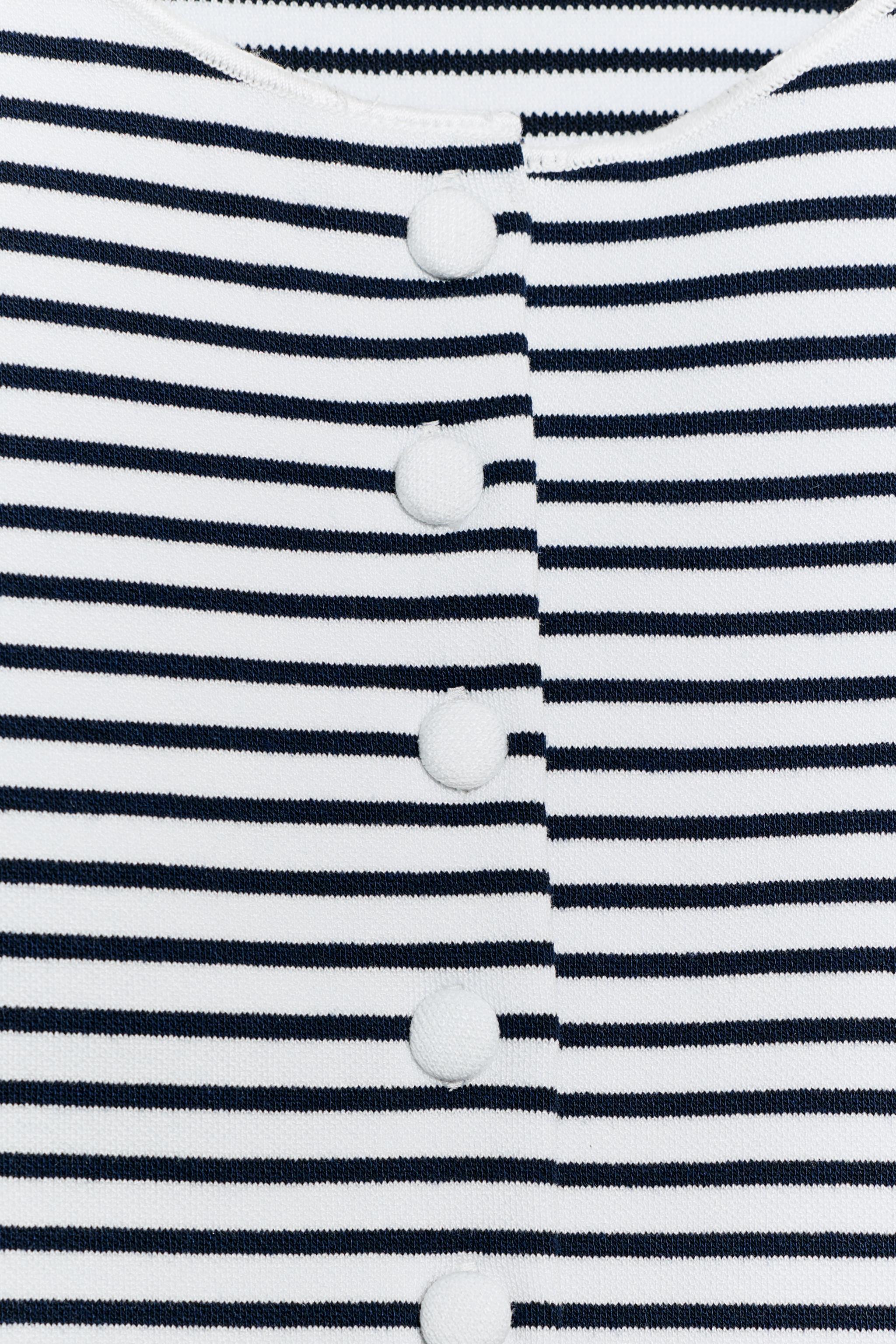 ボタン留めベストトップス - ストライプ | ZARA Japan / 日本