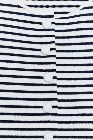 TOP GILET À BOUTONS - rayures de Zara - Image 8