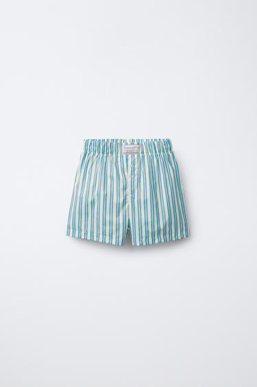 6-14 YEARS/ STRIPED T-SHIRT AND BERMUDA PYJAMAS - Blue by Zara - Image 4