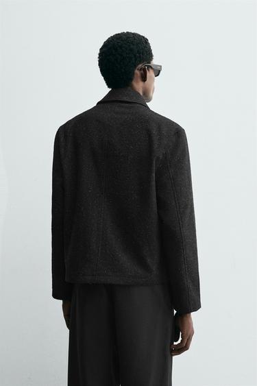 CAZADORA TEXTURA BRILLO - Negro de Zara
