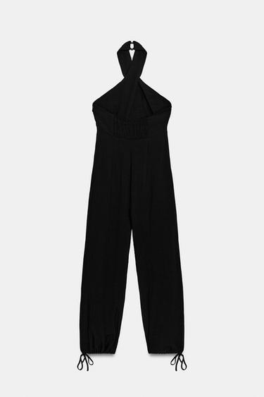 COMBINAISON LONGUE HALTER BOUFFANTE - Noir de Zara - Image 7