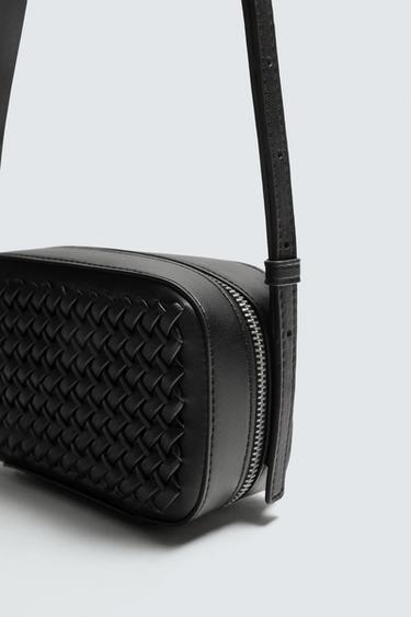 BRAIDED CROSSBODY BAG - Black by Zara - Image 4