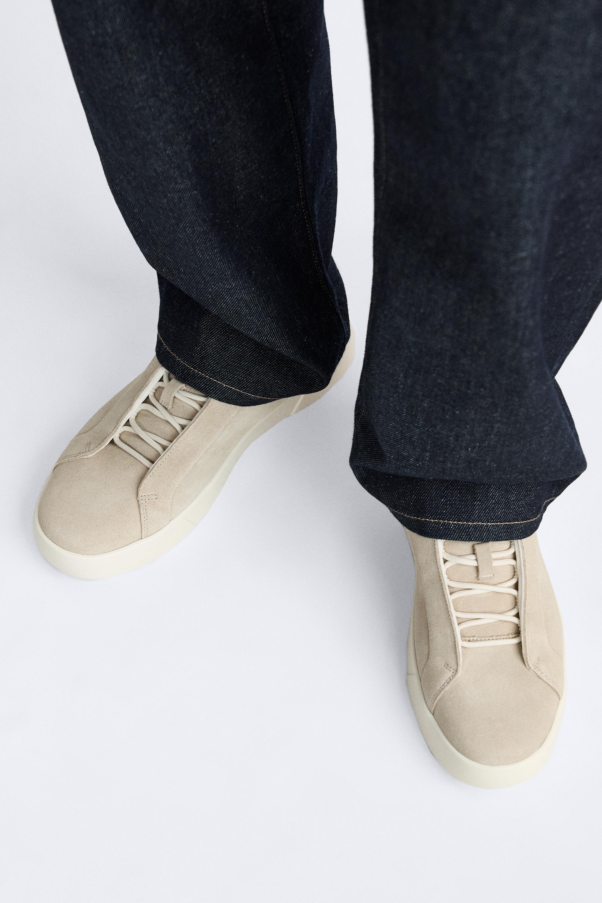 Zara store suede sneakers