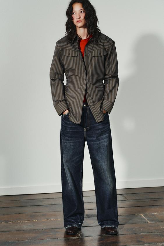 STRIPED POPLIN SHIRT