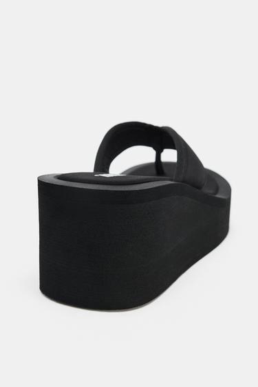 SANDALES À PLATEFORME - Noir de Zara - Image 5
