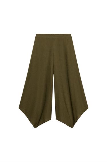 ASYMMETRIC CULOTTES - Khaki by Zara