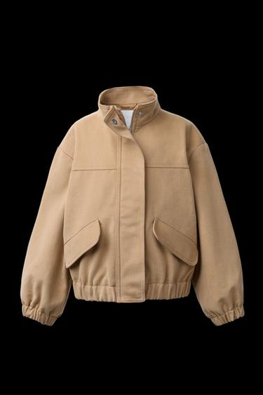 Zara TWILL JACKET - taupe brown - Image 0