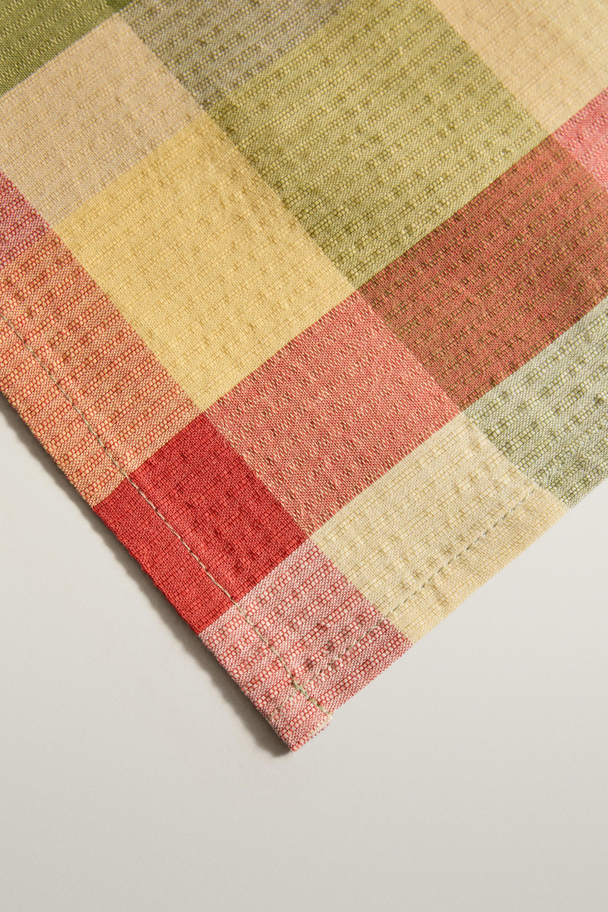 CHECK PRINT COTTON TABLECLOTH