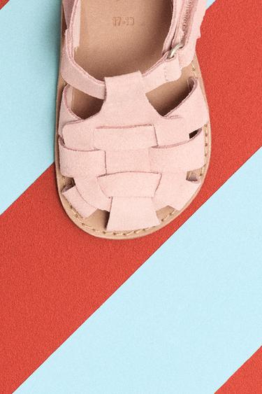 SANDALES STYLE PLAGE EN CUIR - Rose de Zara - Image 9