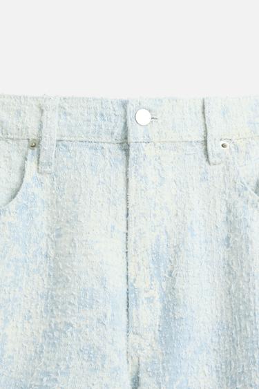 DISTRESSED BAGGY FIT BERMUDA SHORTS - Light blue by Zara - Image 8