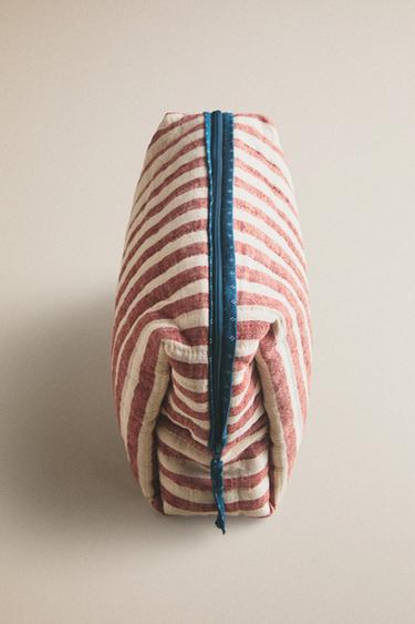 TROUSSE DE TOILETTE ENFANT LIN ET COTON RAYURES - Tuile de Zara