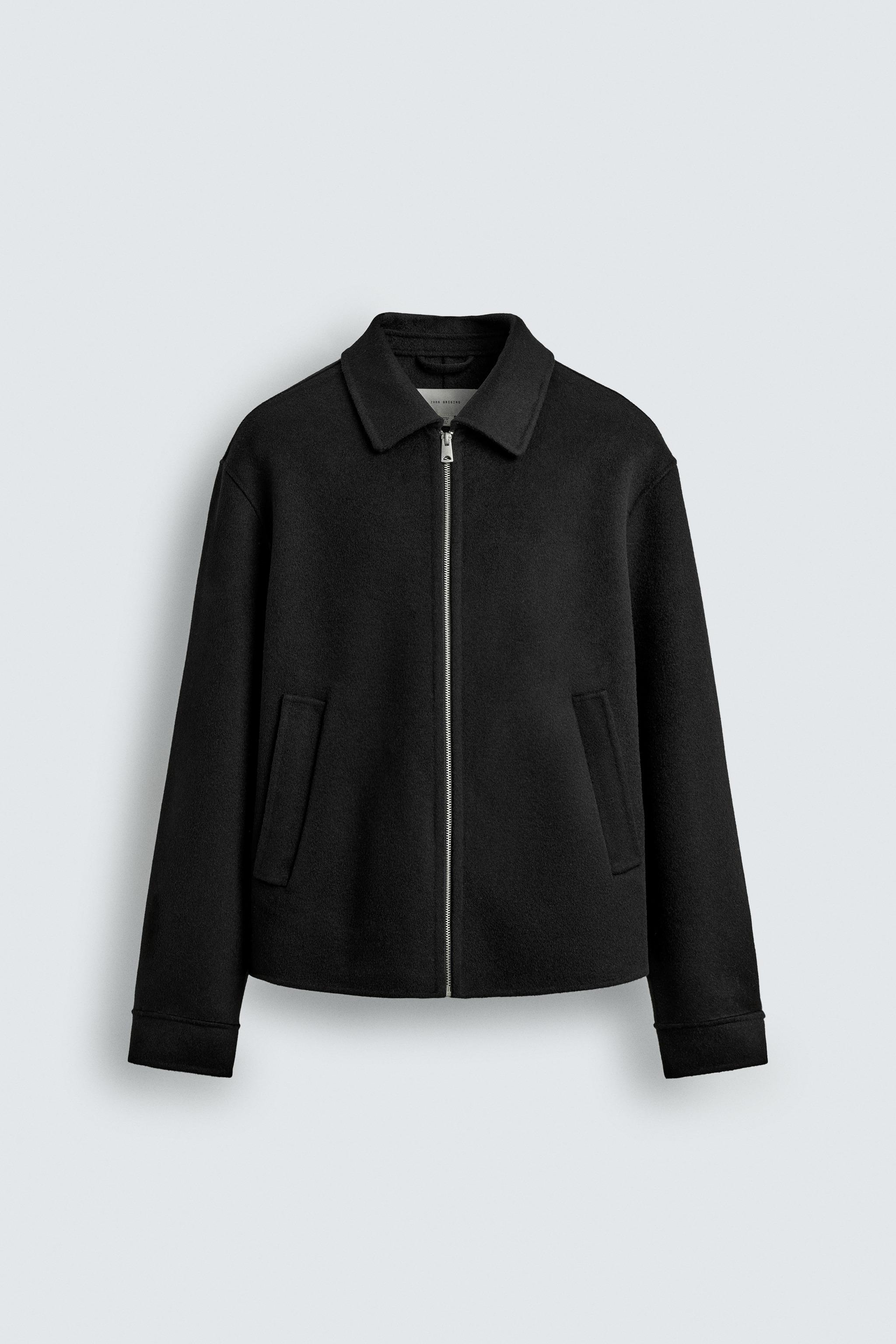 ORIGINS WOOL ZIPPERED JACKET - Black | ZARA United States