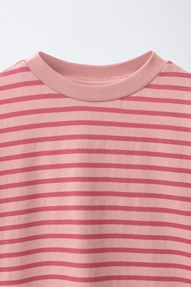 STRIPED T-SHIRT - Pinks by Zara